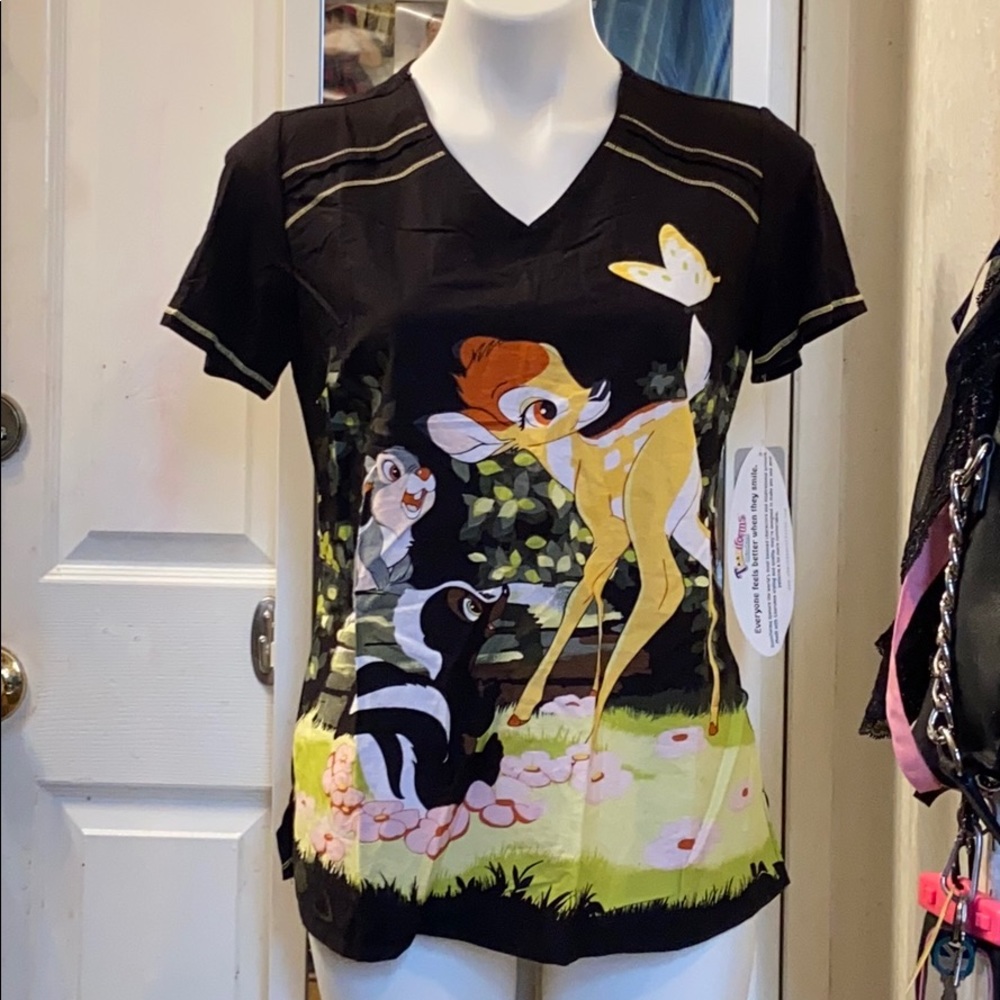 Disney tooniforms Bambi small scrub top